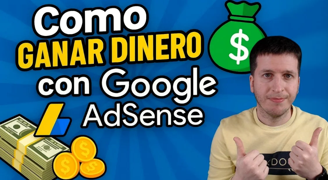 Gráfico de crecimiento de ganancias en línea con Adsense en fondo oscuro