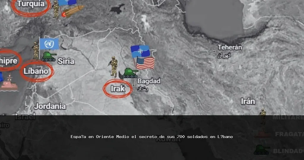 Spanish soldiers in Lebanon Middle East mission